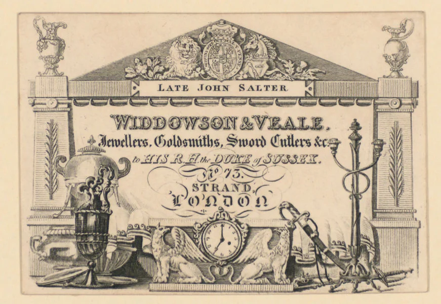 Widdowson & Veale trade card