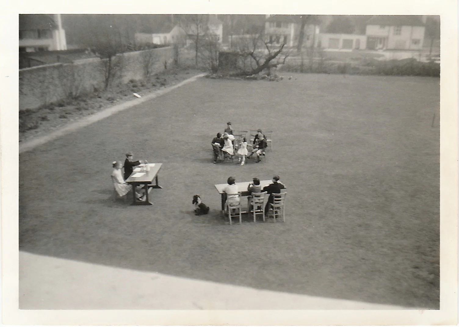 Boarders and Knight family in the garden. Source: Cheryl Spray