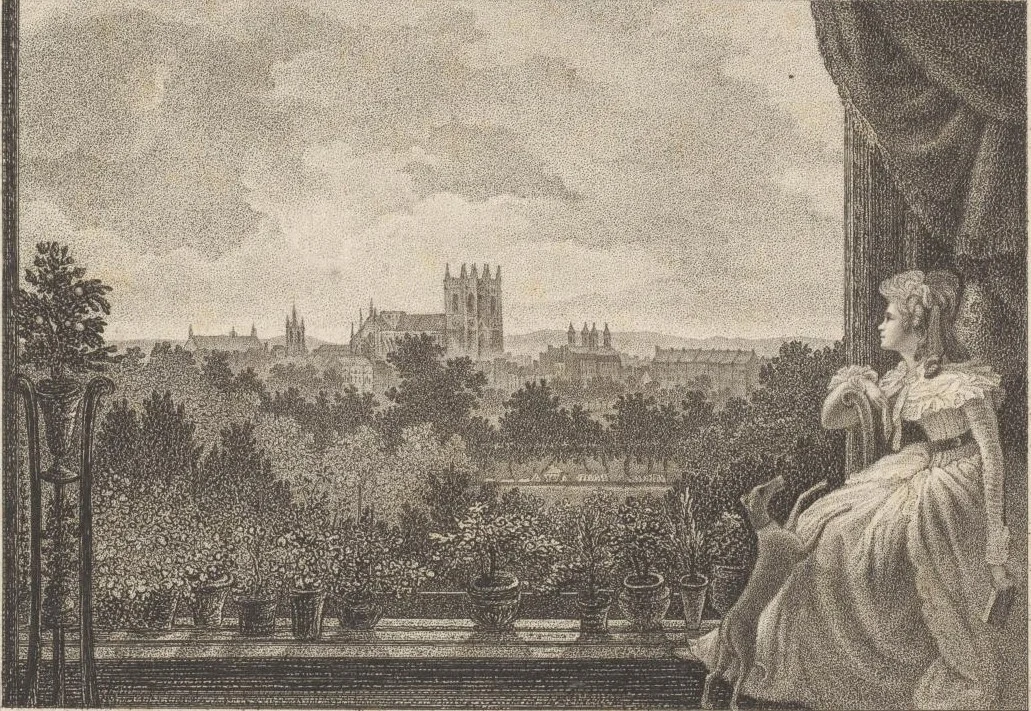 View from Mr Cosway's breakfast room, painted by William Hodges