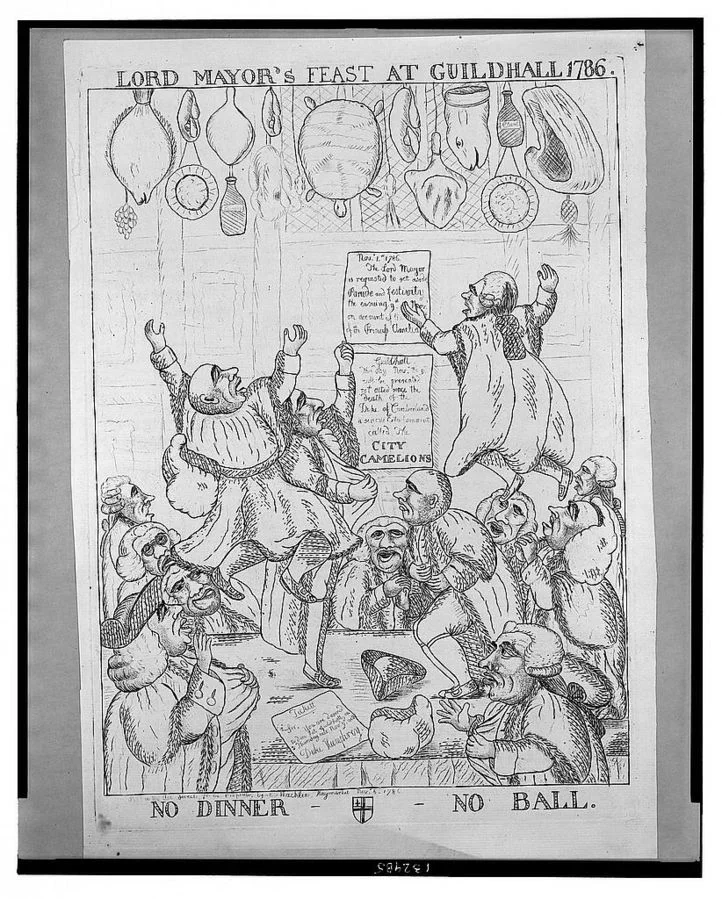 No dinner no ball: response to the ban on the Lord Mayor's Show. Source: Library of Congress