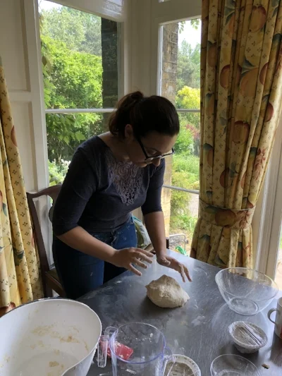 Kneading away!