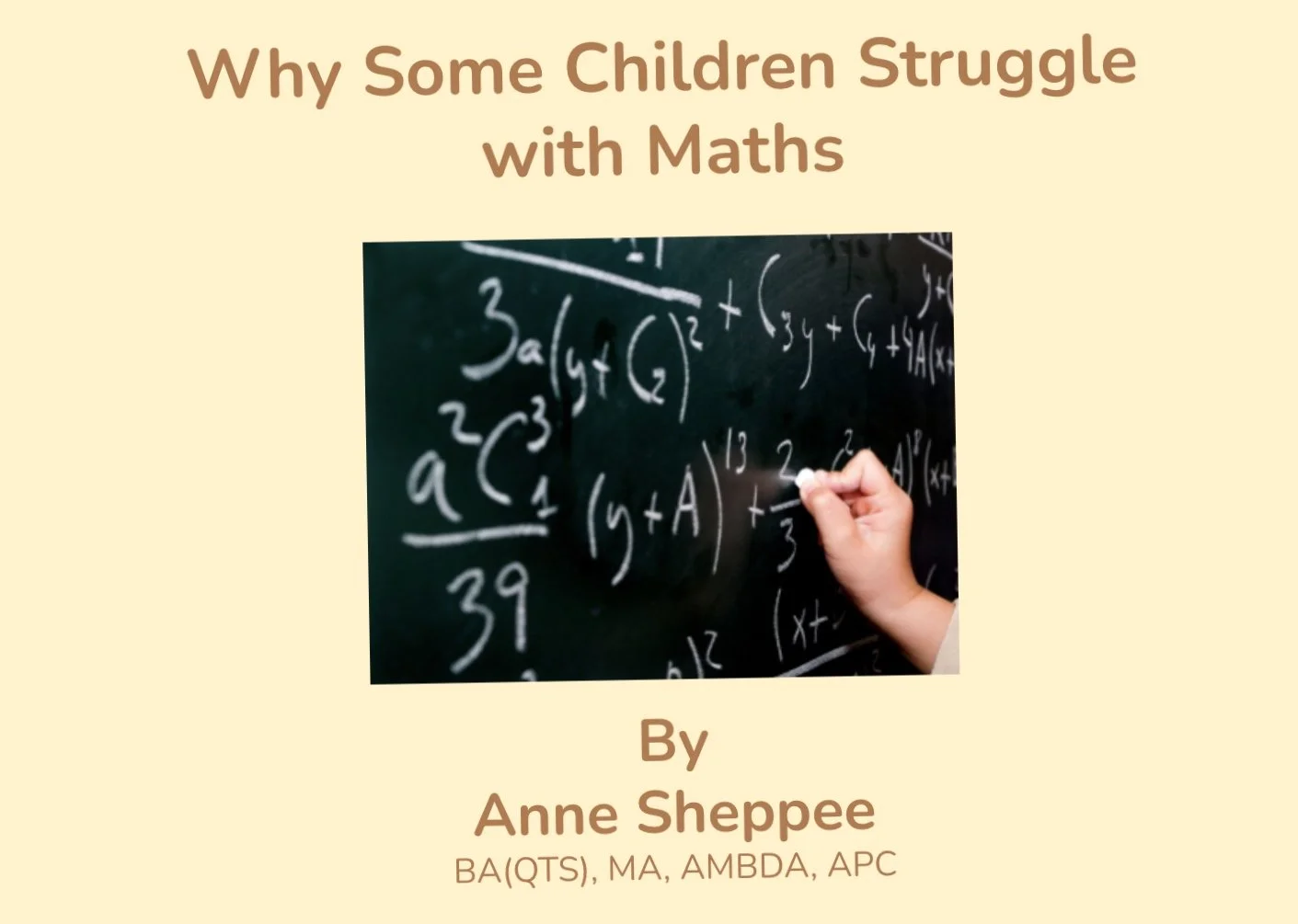 Understanding why children struggle with Maths
