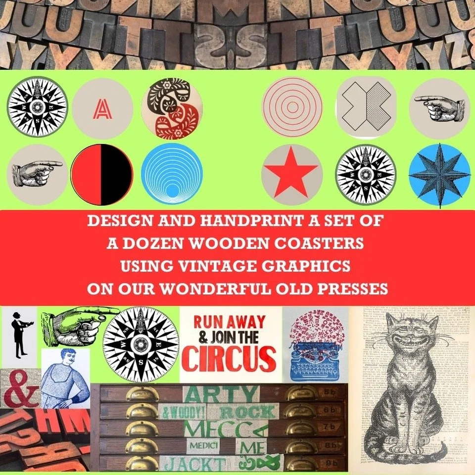 Handprint a Set of Wooden Coasters