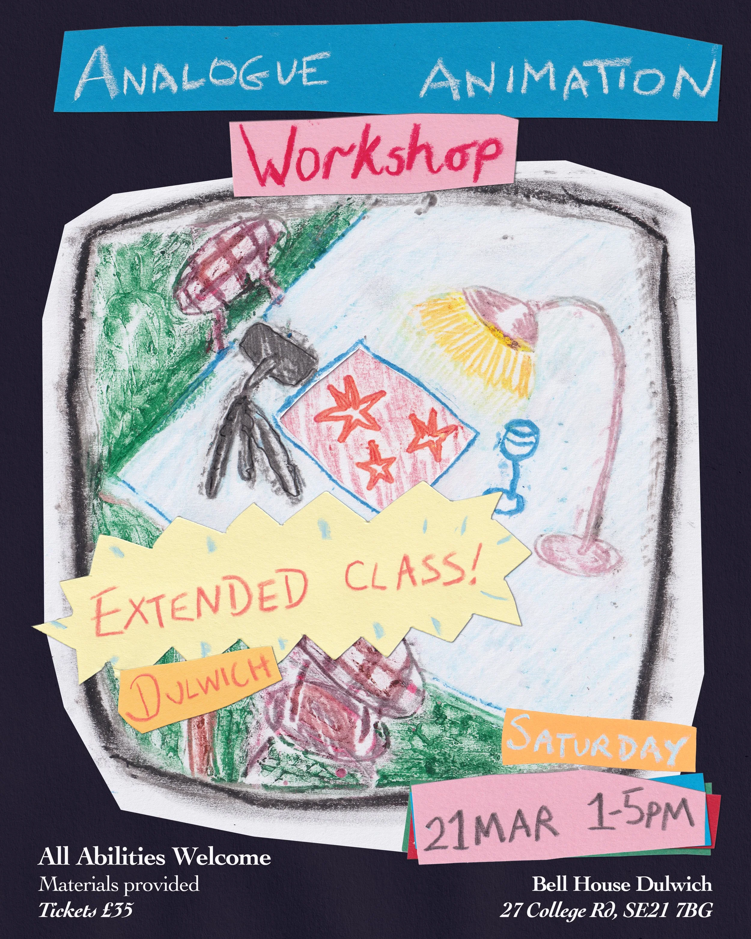 Analogue Animation Workshop: One day creative session with director Miranda Peyton Jones