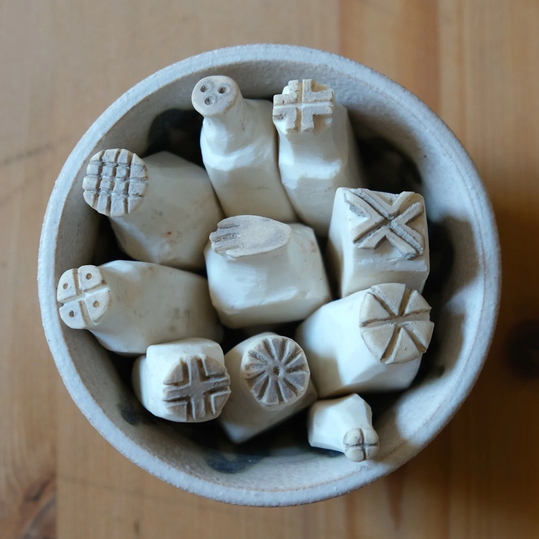 Carve your own porcelain stamp