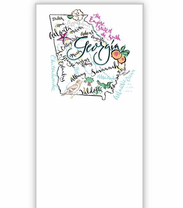 The North Carolina notepad was such a huge success that we even shipped to a sweet client in Georgia! @lesley_psaessentials I can&rsquo;t wait for you to receive your new pad for your NEW HOME!