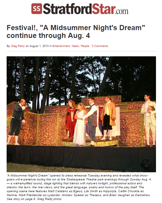 Mark Friedlander Stratford Star Midsummer