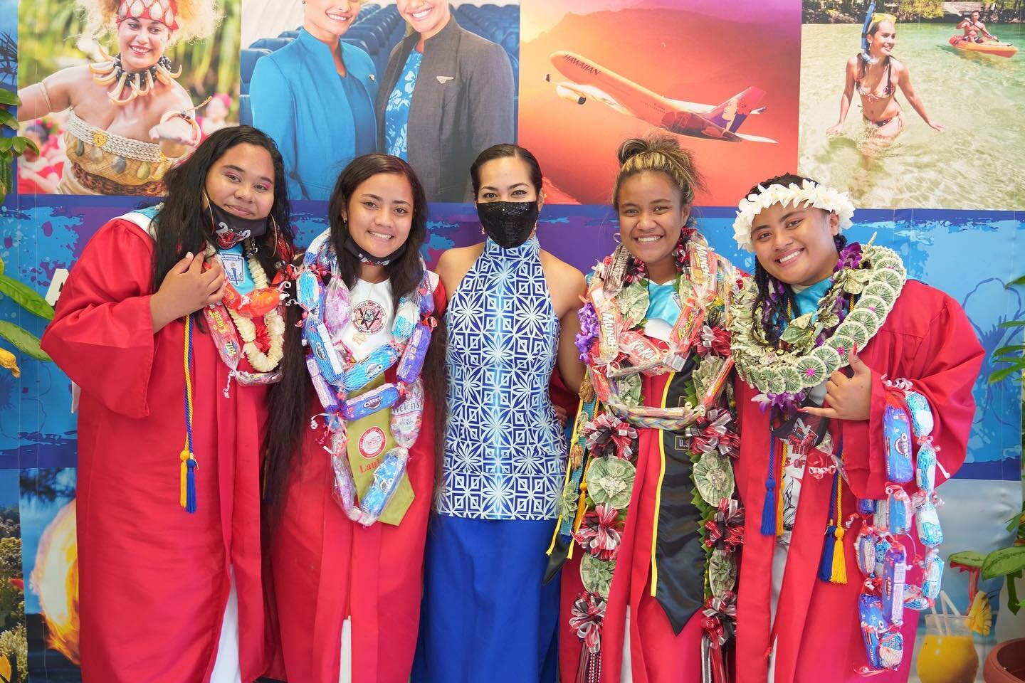 American Samoa loves celebrating graduation season!🇦🇸👩🏽&zwj;🎓🎉

Pictured here with the reigning Miss American Samoa are graduates from Fagaitua High School, home of the mighty Vikings!🔥

We have Fagaitua Salutatorian Ruth Satele, Toluiva Leato