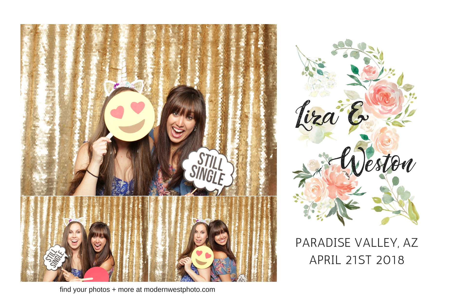 I want to note that these images are from Modern West Photobooth, NOT our wedding photo booth. I can't even bear to post one of those. YIKES.