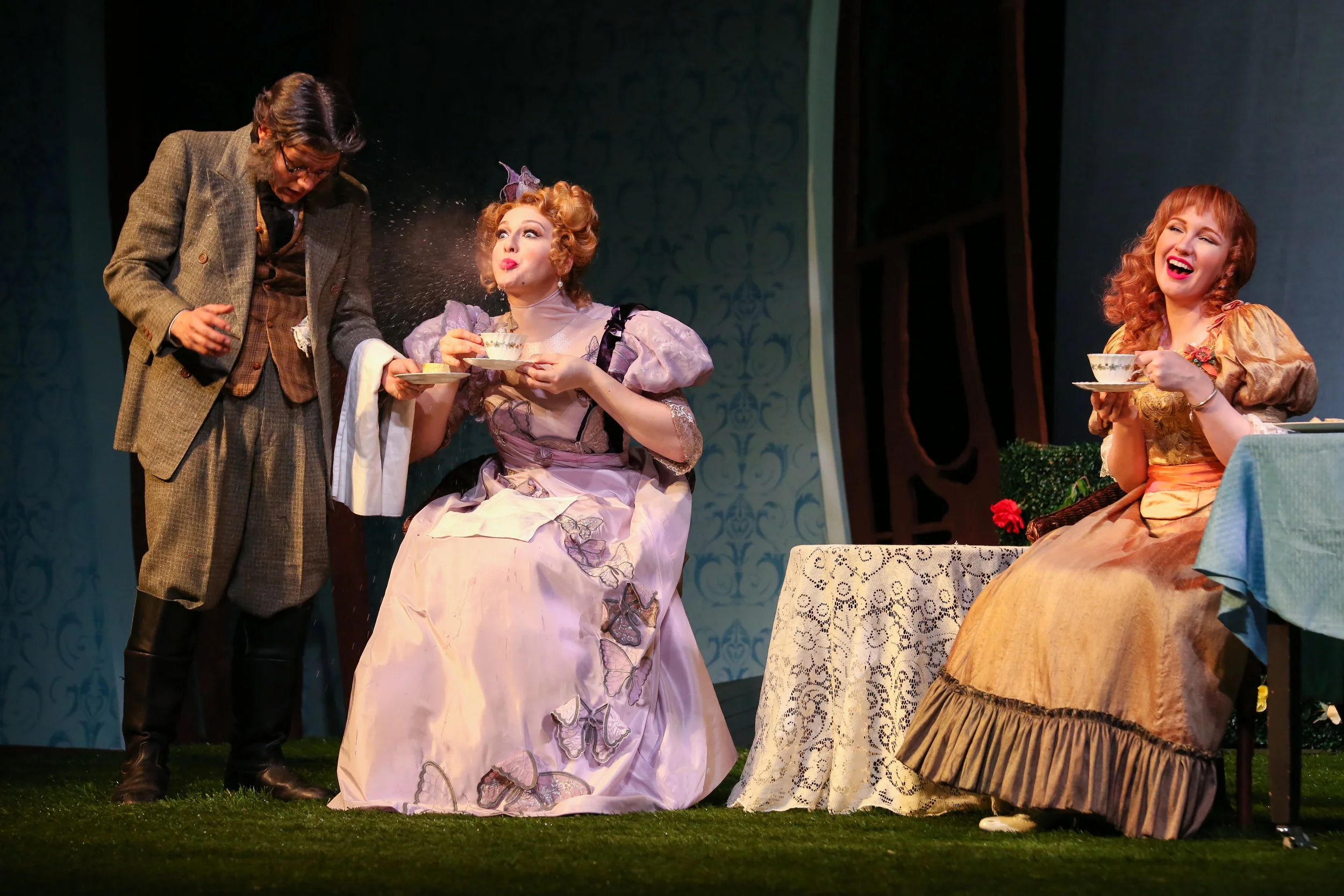 The Importance of Being Earnest (2017) --- Texas Christian University Director : Krista Scott; Scenic Designer : Michael Heil; Costume Designer : Murell Horton; Lighting Designer : Tyler Beard; Technical Director : Tristan Decker; Photo: Amy Petersen