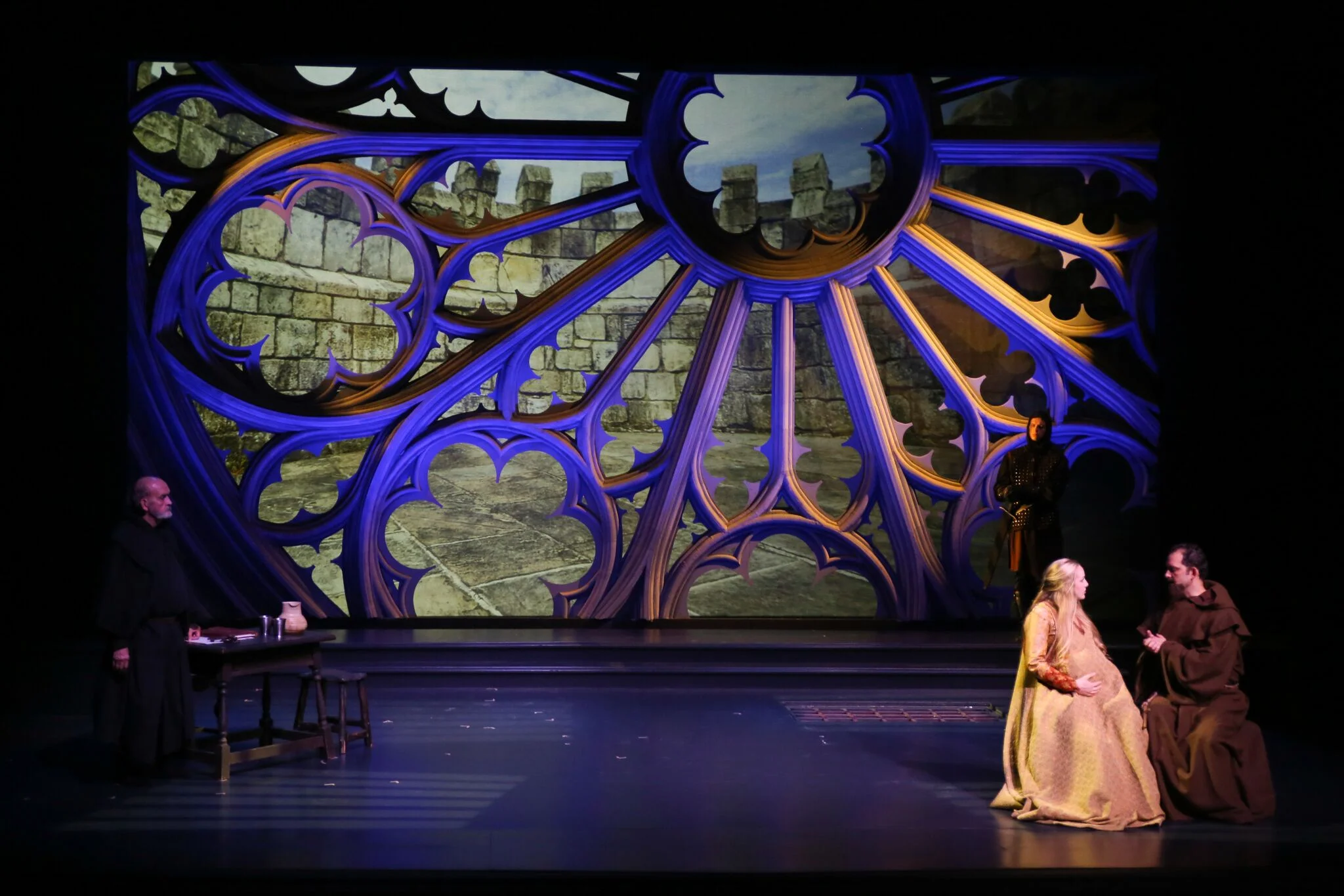 Measure for Measure (2017) --- Trinity Shakespeare Festival Director : T.J. Walsh; Scenic Designer : Will Turbyne; Costume Designer : Lloyd Cracknell; Lighting Designer : Michael Skinner; Sound Designer : Kate Marvin; Photo : Amy Petersen