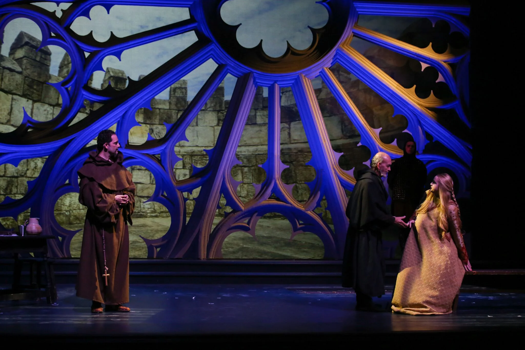 Measure for Measure (2017) --- Trinity Shakespeare Festival Director : T.J. Walsh; Scenic Designer : Will Turbyne; Costume Designer : Lloyd Cracknell; Lighting Designer : Michael Skinner; Sound Designer : Kate Marvin; Photo : Amy Petersen