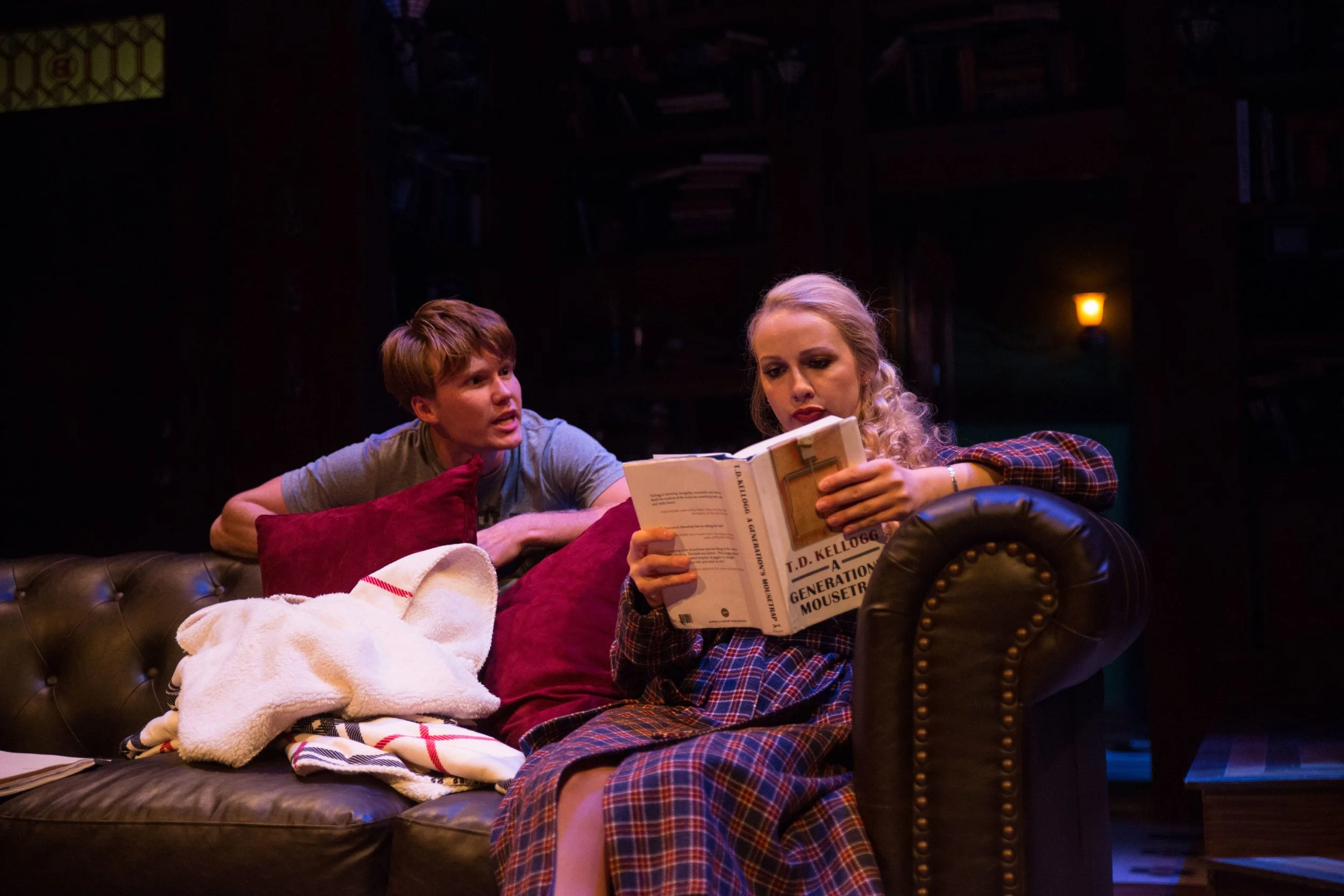 Tom Kellogg in B Flat (2017) --- Texas Christian University Director : T.J. Walsh; Scenic Designer : Brian Clinin; Costume Designer : Brian Clinin; Lighting Designer : Tristan Decker; Technical Director : Phil Zielke; Photo: Amy Petersen