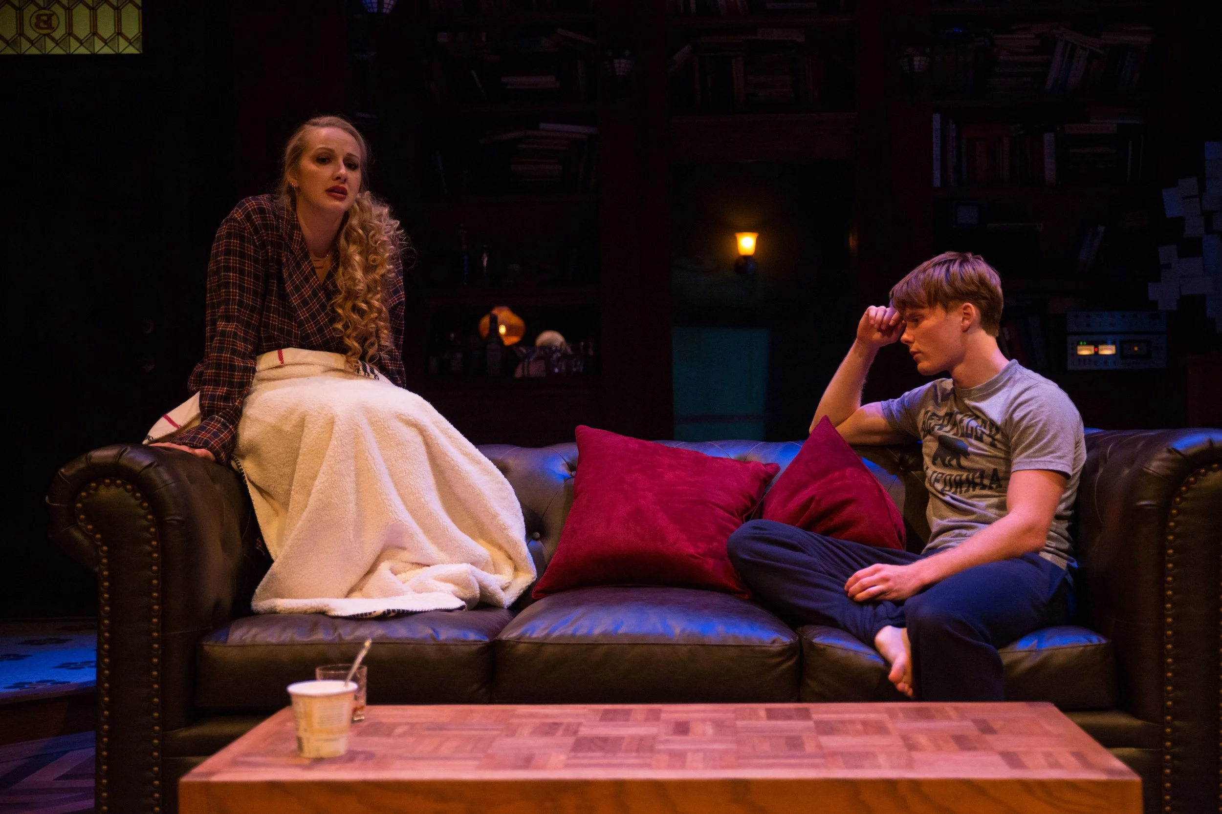 Tom Kellogg in B Flat (2017) --- Texas Christian University Director : T.J. Walsh; Scenic Designer : Brian Clinin; Costume Designer : Brian Clinin; Lighting Designer : Tristan Decker; Technical Director : Phil Zielke; Photo: Amy Petersen