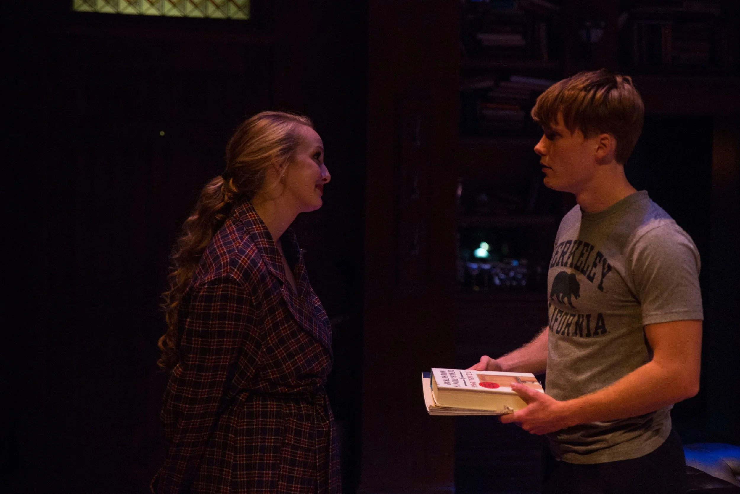 Tom Kellogg in B Flat (2017) --- Texas Christian University Director : T.J. Walsh; Scenic Designer : Brian Clinin; Costume Designer : Brian Clinin; Lighting Designer : Tristan Decker; Technical Director : Phil Zielke; Photo: Amy Petersen