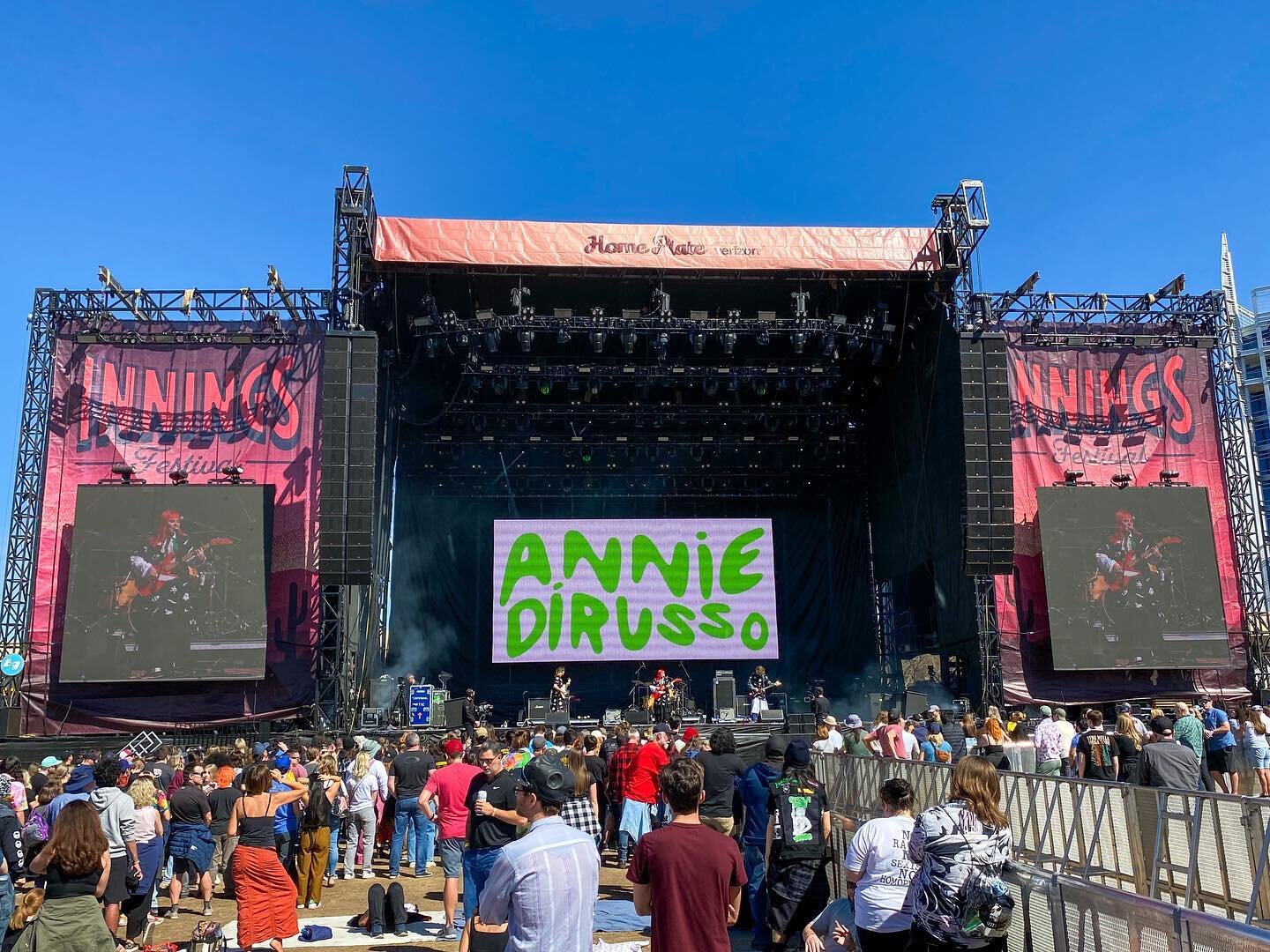Kicking off DAY 1 of @inningsfest with @anniedirusso at the Home Plate stage 🔥