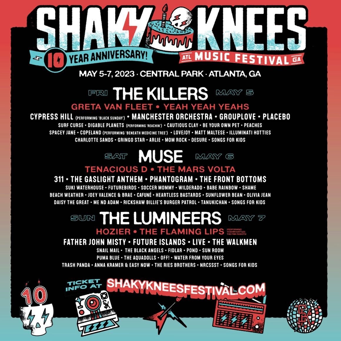 Simply CAN NOT WAIT to celebrate 10 YEARS of gettin&rsquo; Shaky!!!! Insane lineup in an amazing city.  3 more days&hellip;let&rsquo;s GO!!!