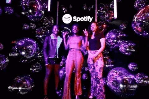 Disco ball parallax booth for spotify