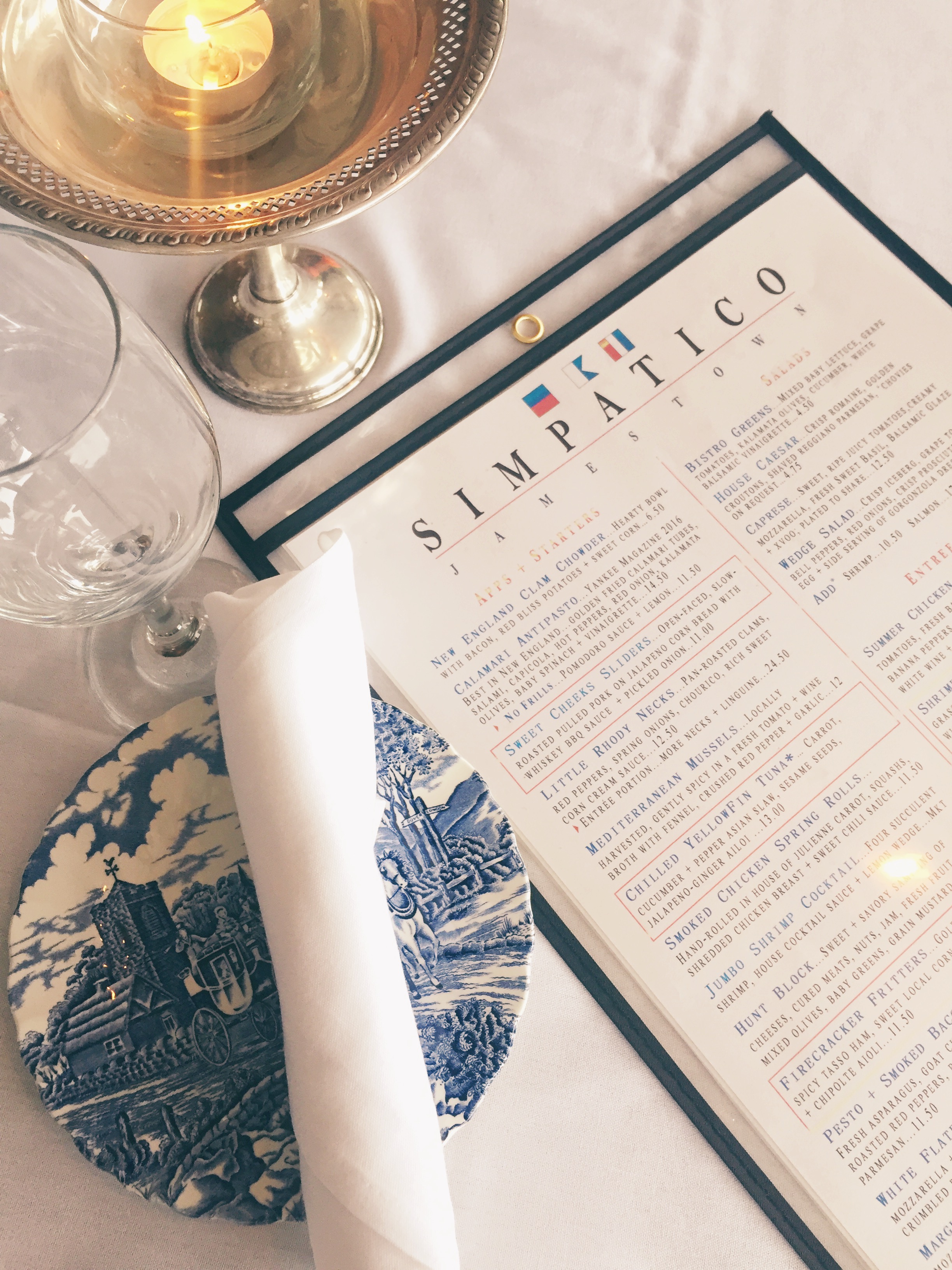 Simpatico - lovely restaurant in Jamestown, highly recommend their Paella and chocolate bomb pudding