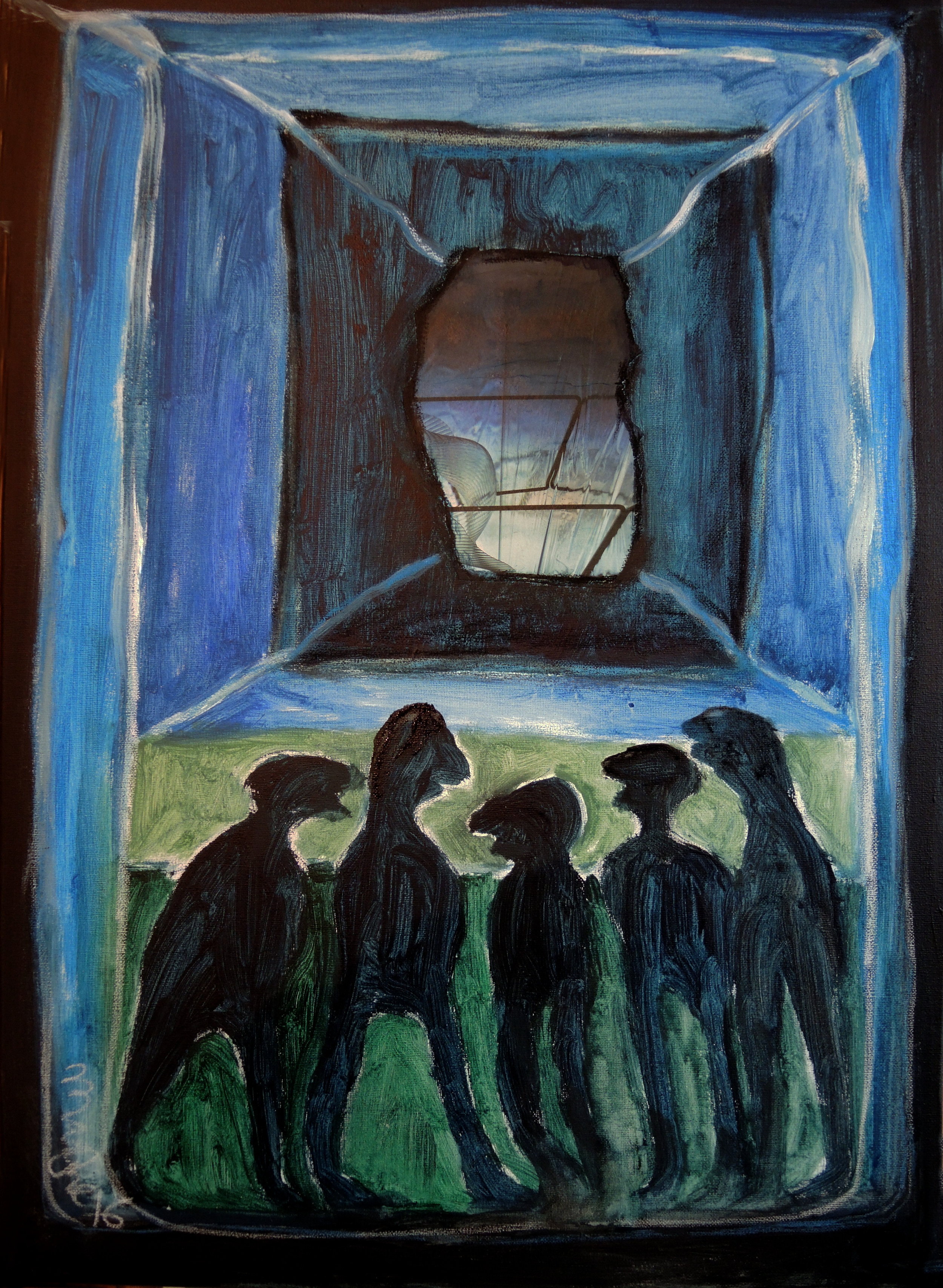  2017, 50x70cm, collage and acrylic on canvas 