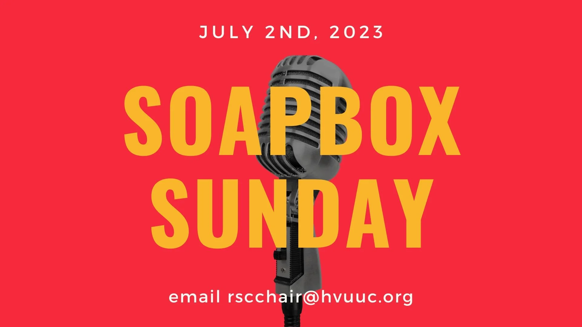 Soapbox Sunday - NO RE This Week