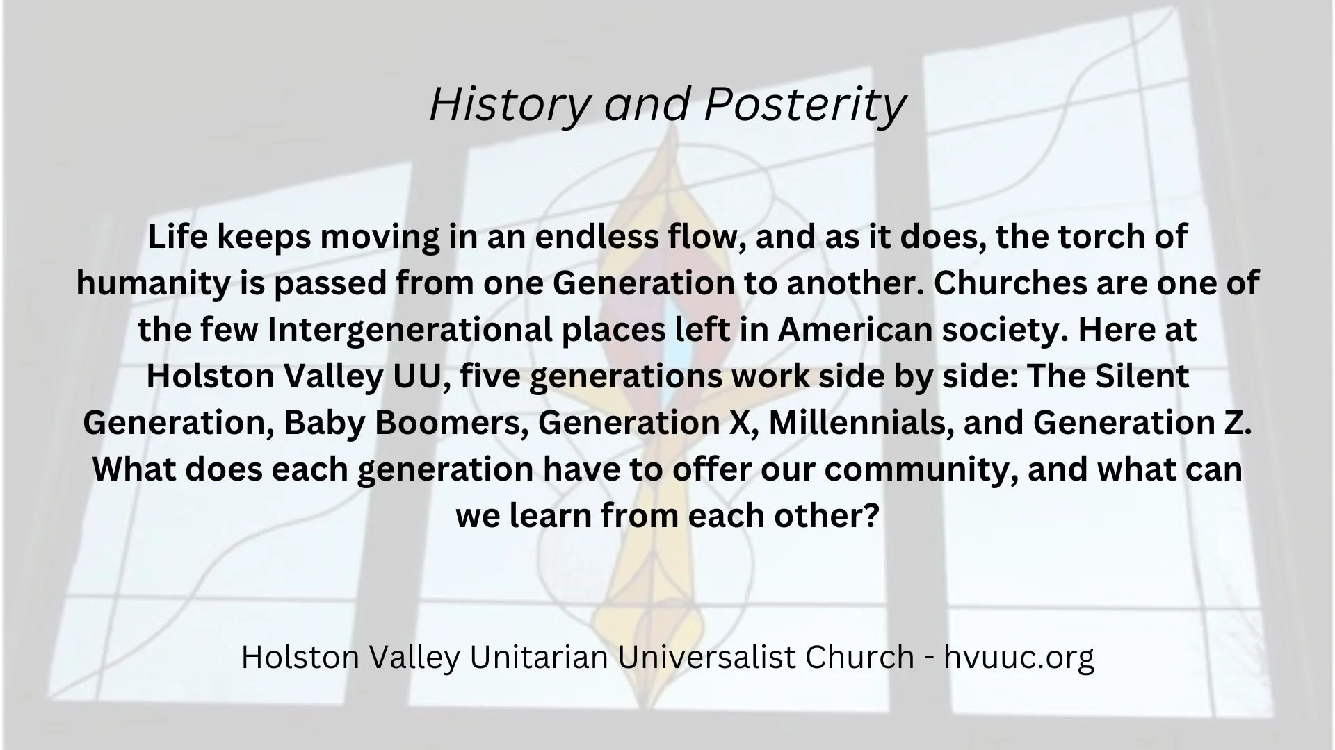 History and Posterity