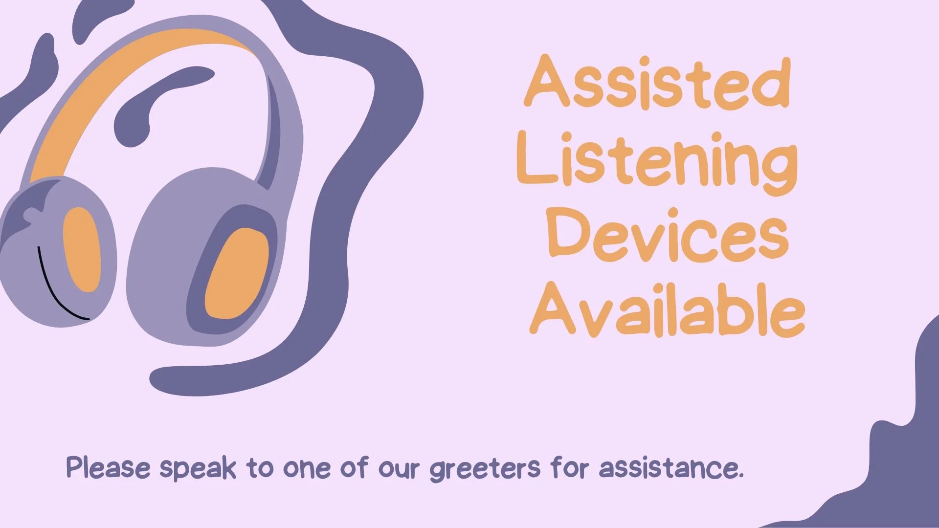 Assistive Listening Devices Available