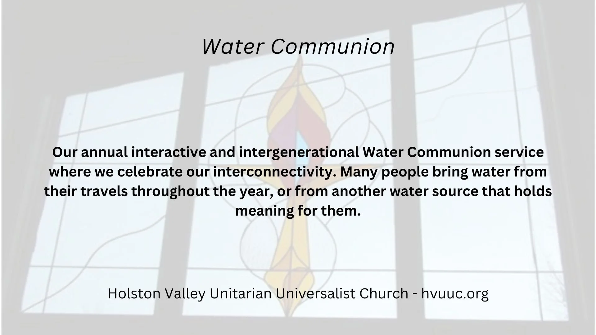 Water Communion