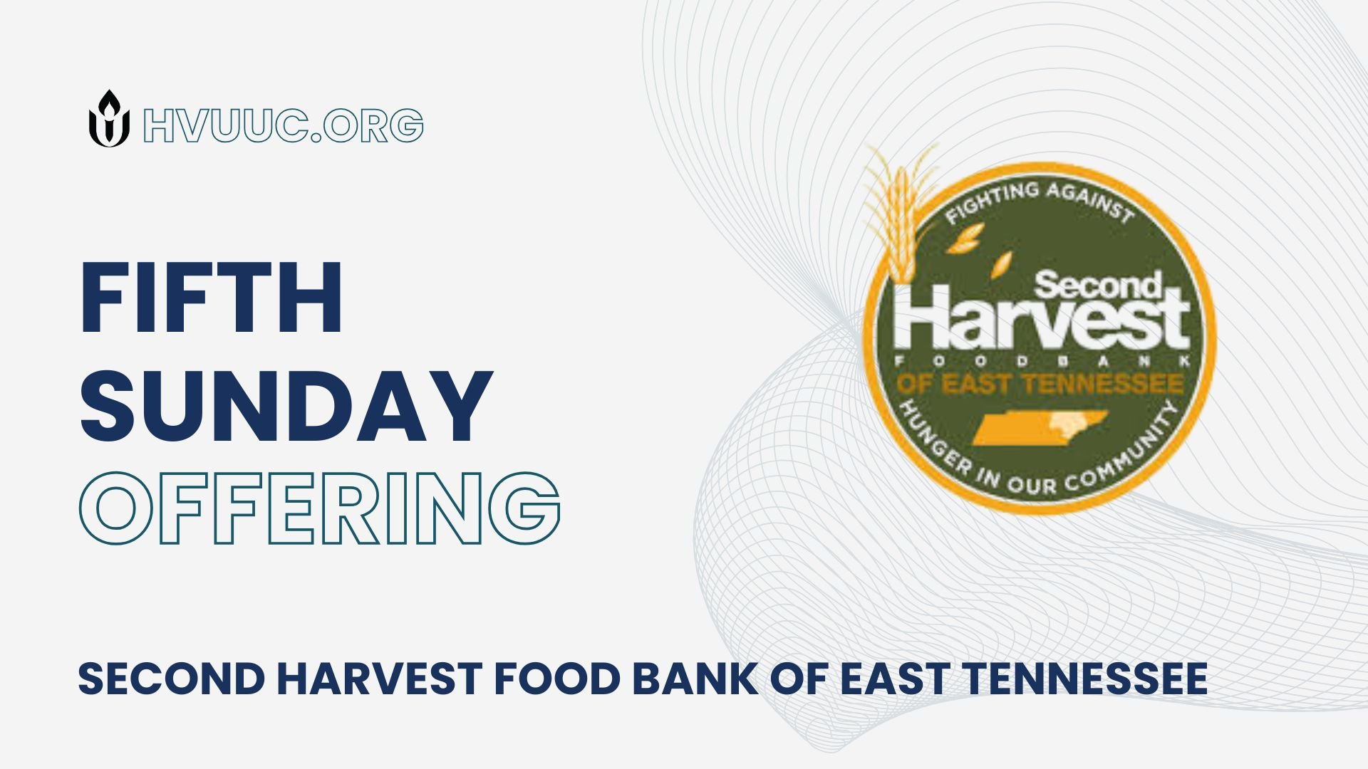 5th Sunday Offering - Second Harvest Food Bank