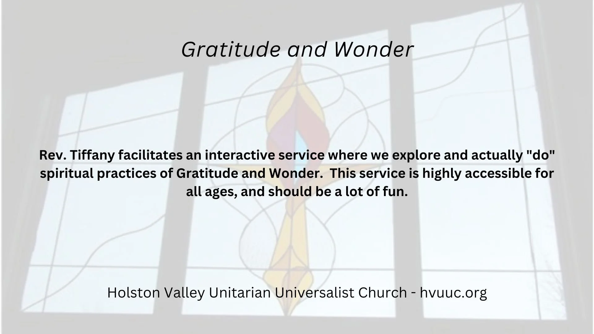 Gratitude and Wonder