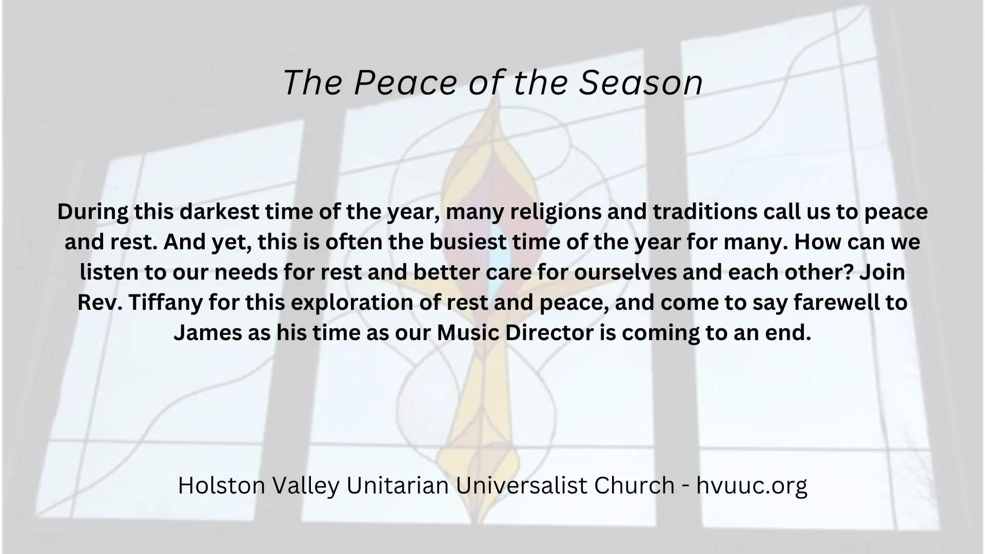 The Peace of the Season