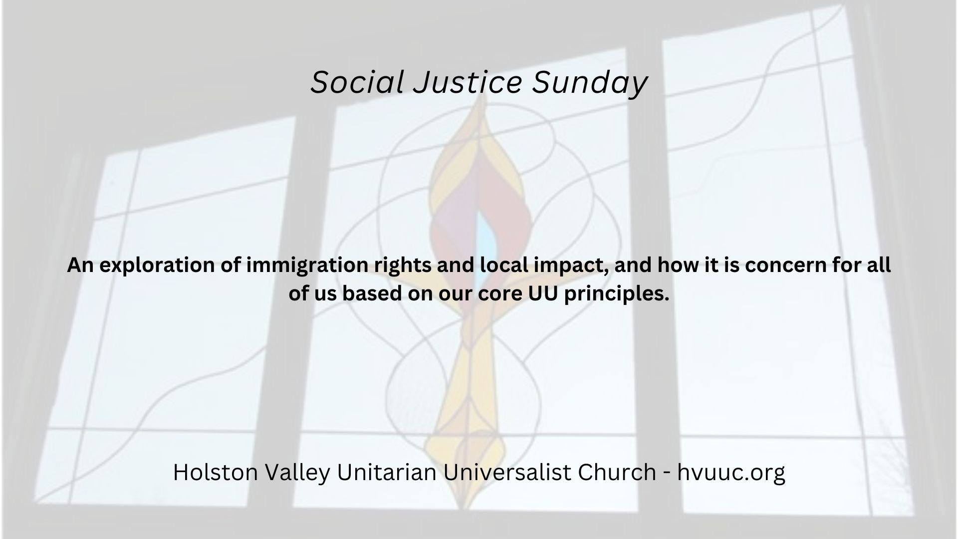 Social Justice Sunday