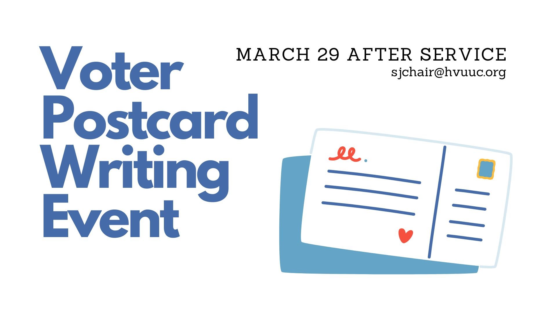 Reclaim the Vote Postcard Writing Event Writing Campaign