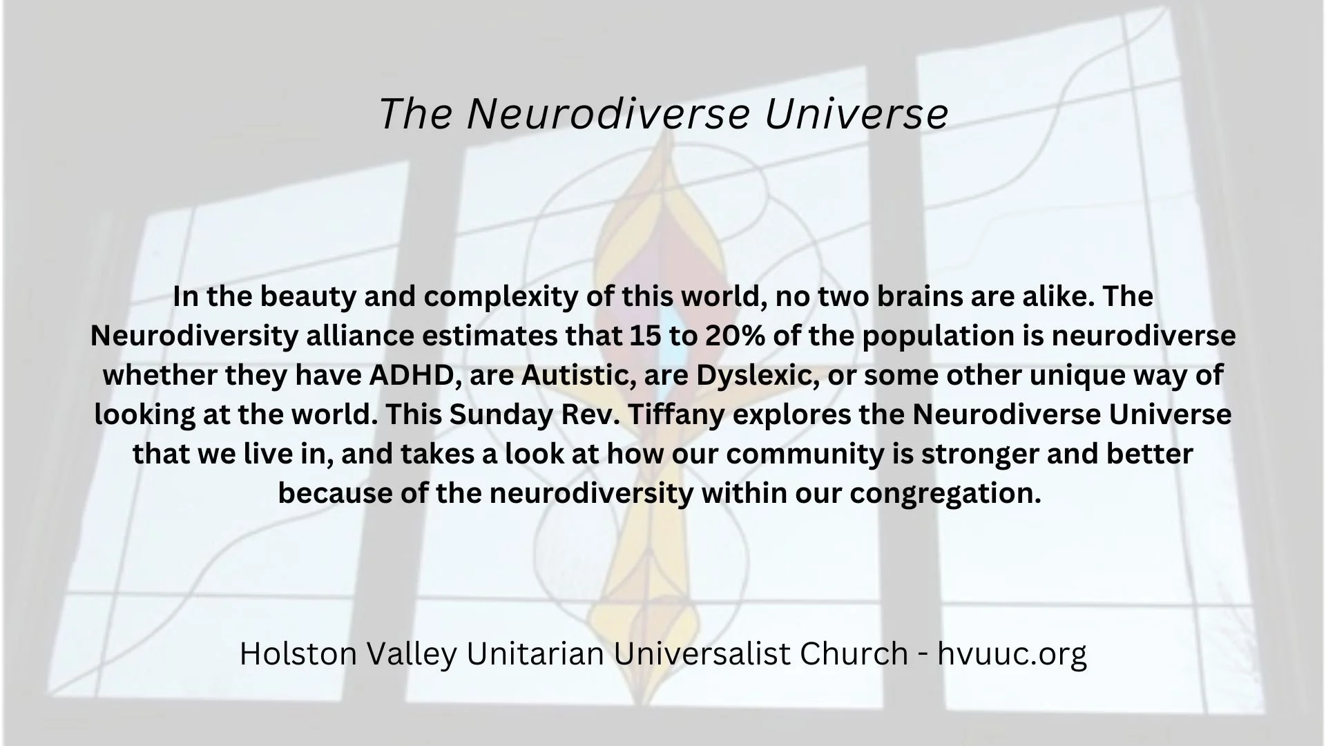 The Neurodiverse Universe
