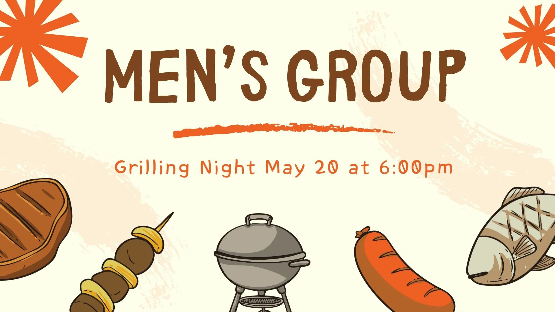 Men’s Group – Grilling Night This Month