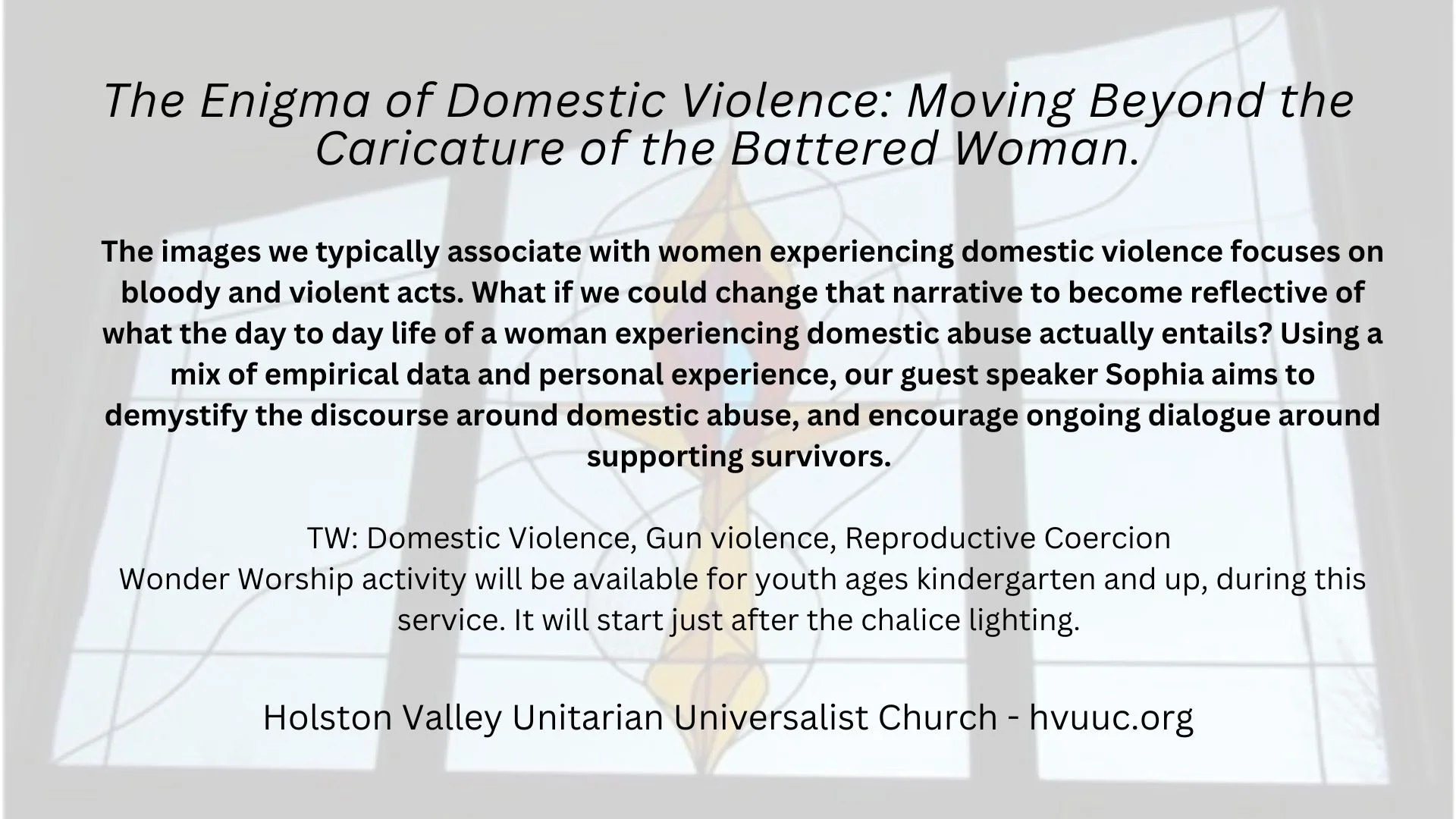 The Enigma of Domestic Violence - NO RE