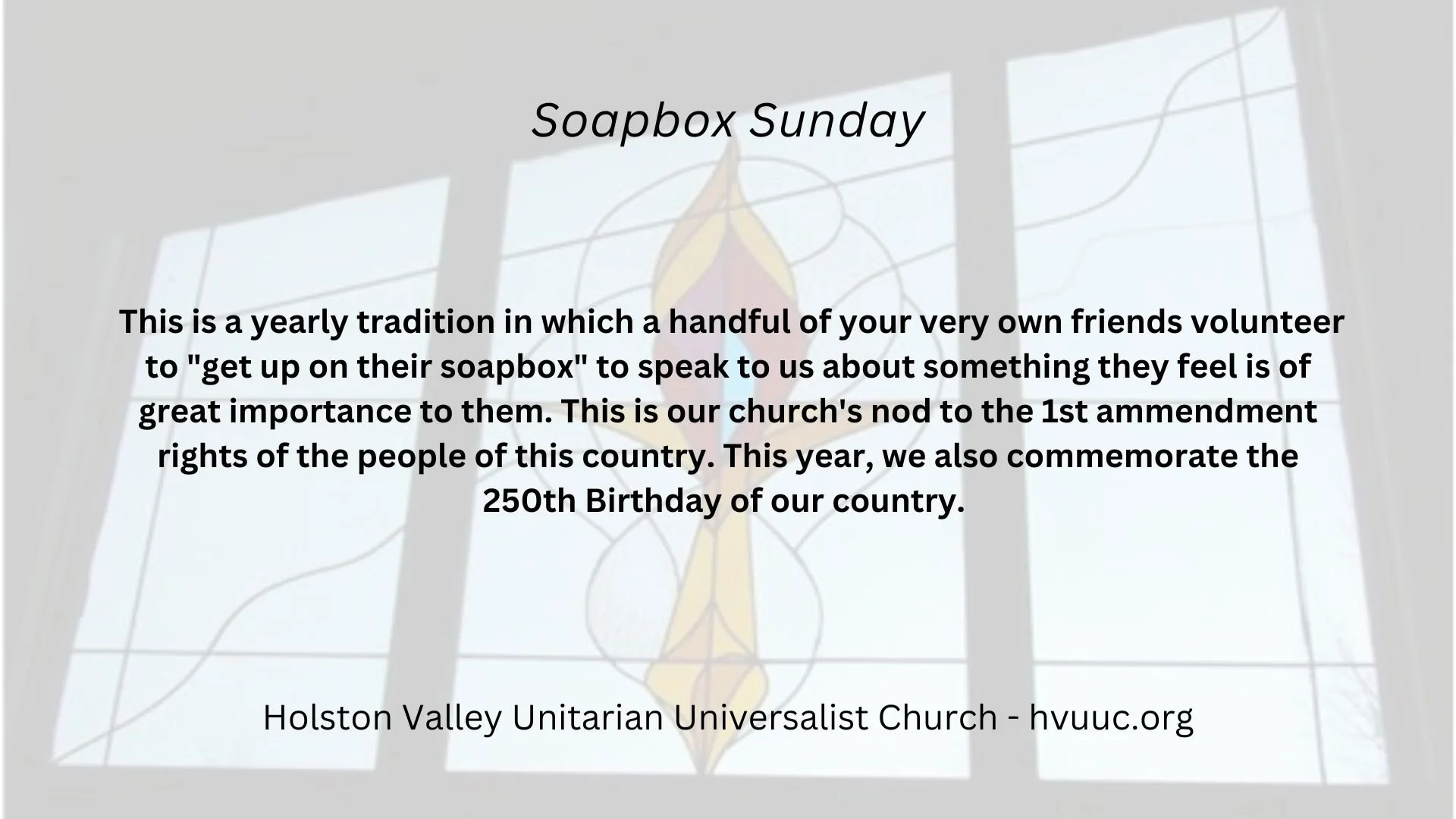 Soapbox Sunday - NO RE