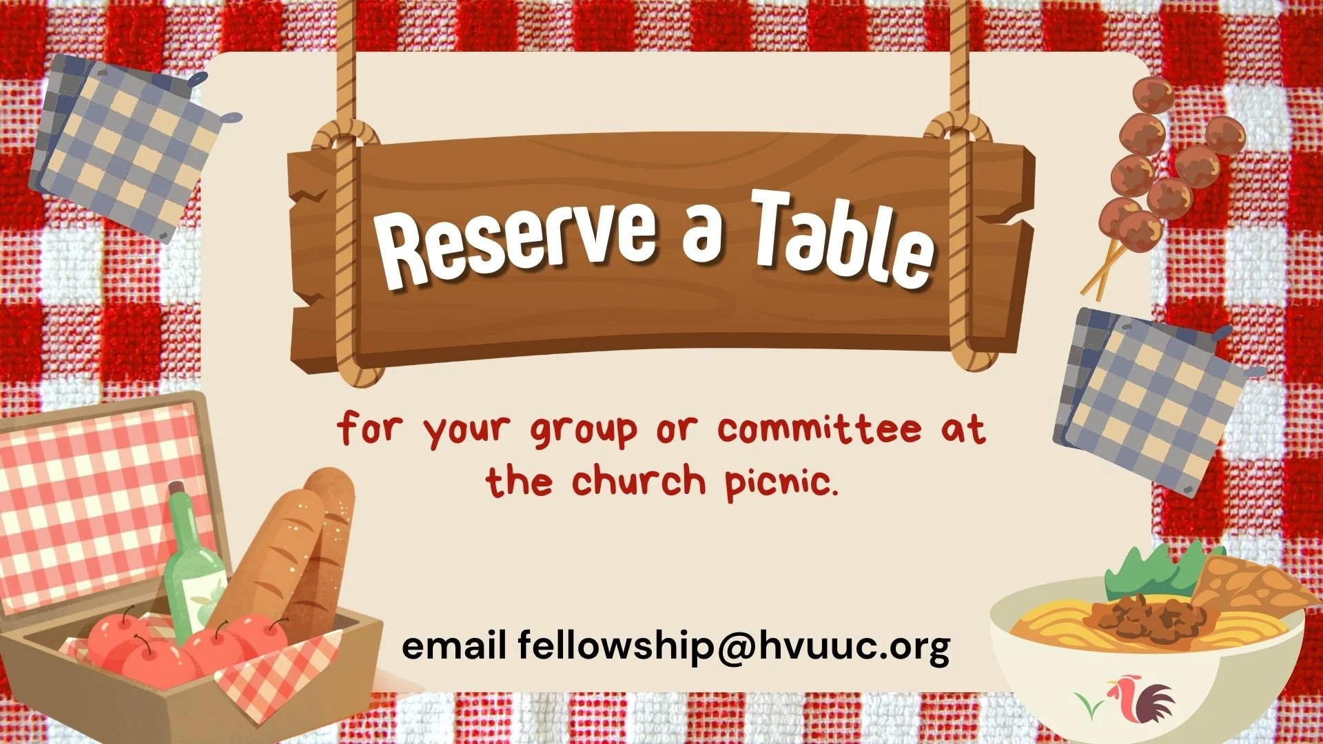 Group Tables at the Church Picnic