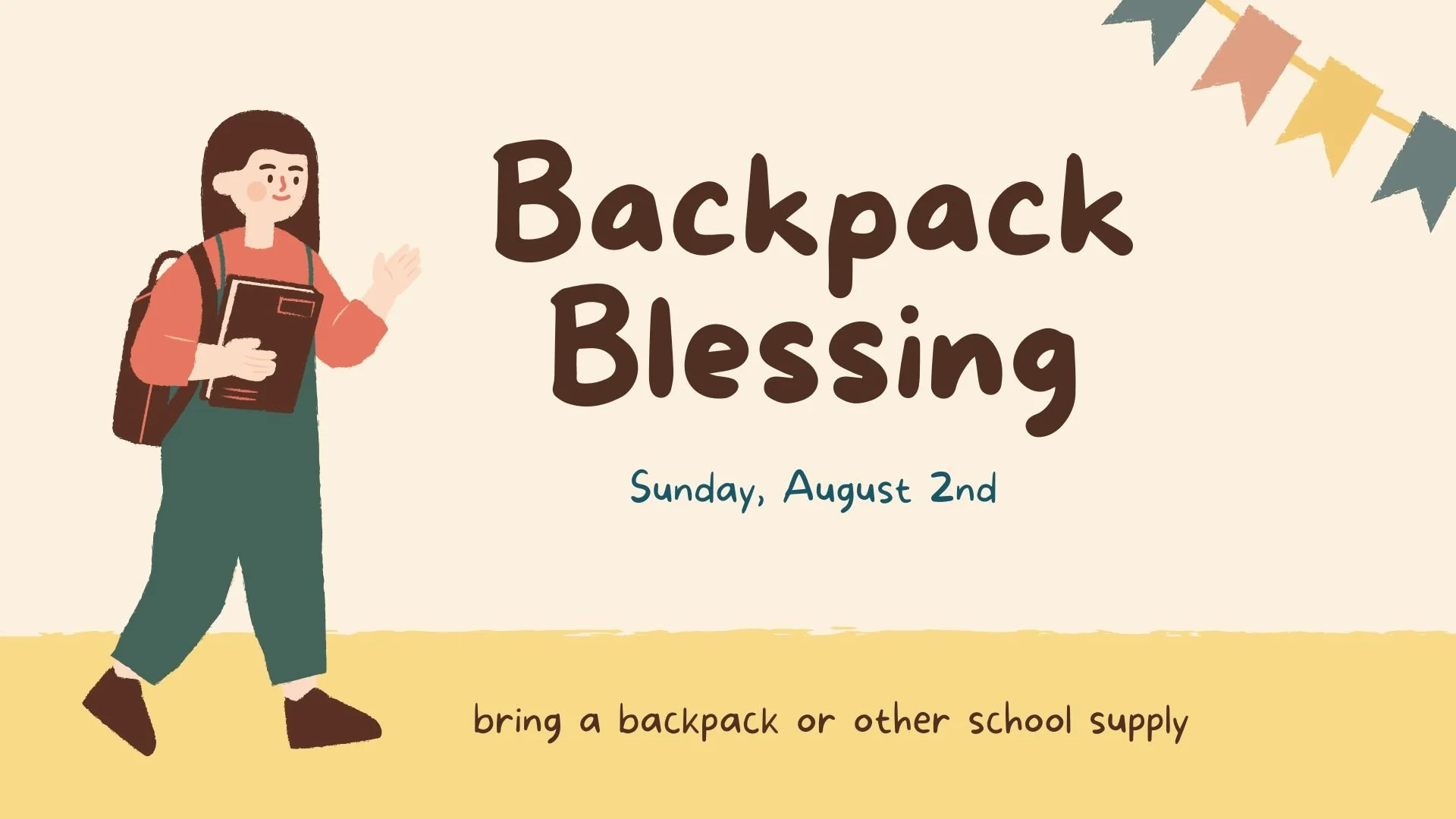 Upcoming Backpack Blessing