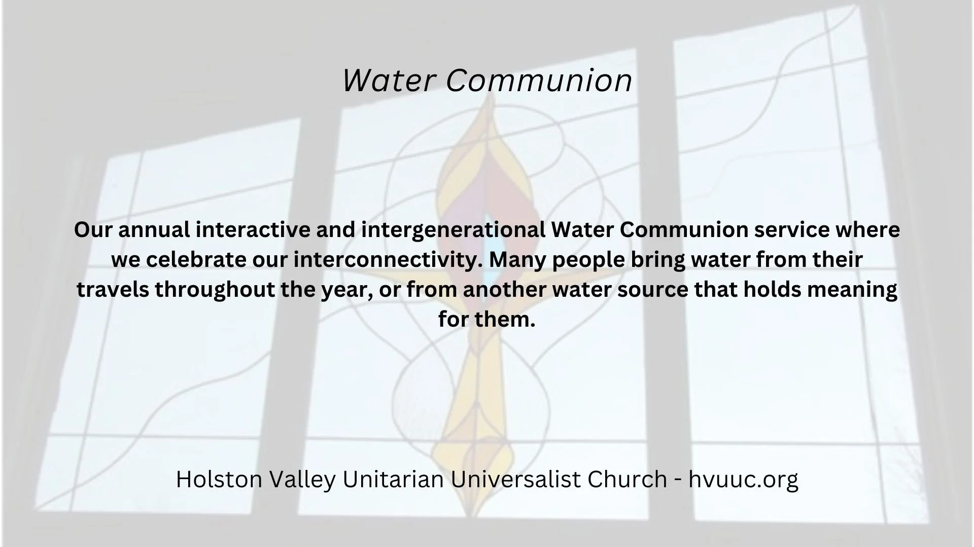 Water Communion