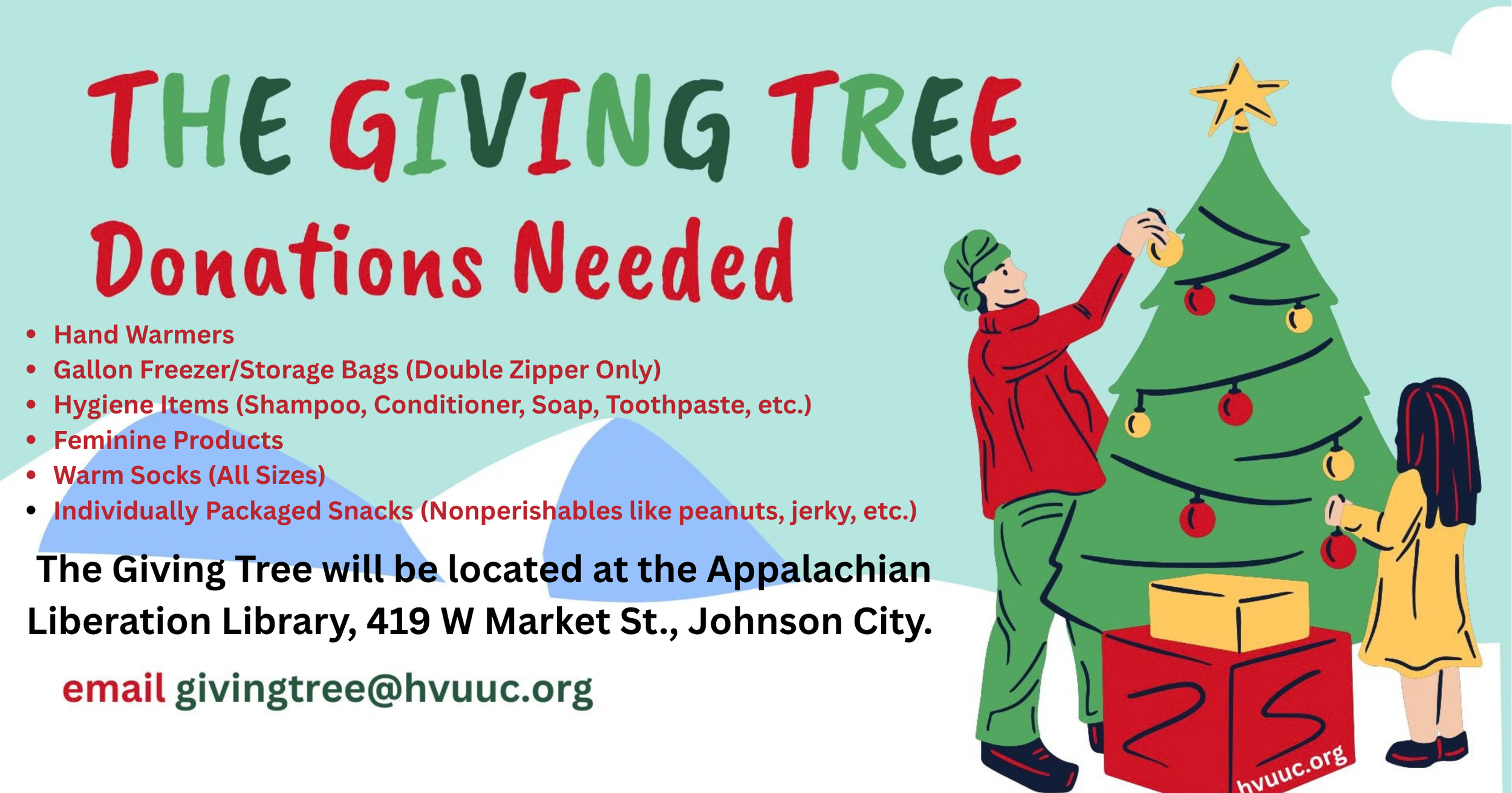 Giving Tree Donations Needed