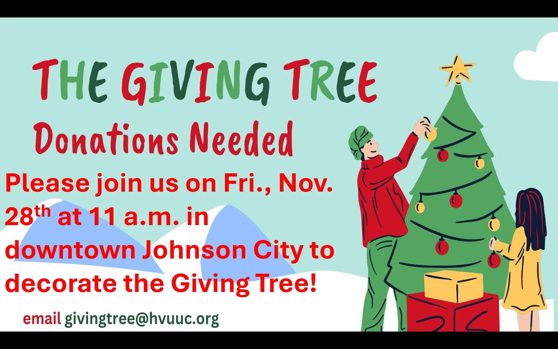 Decorating the Giving Tree