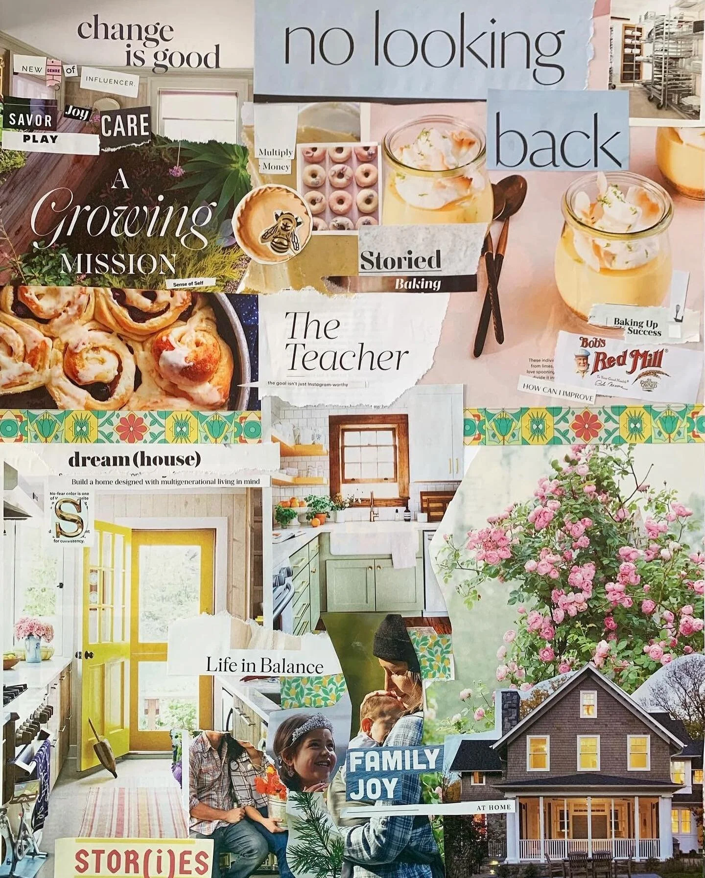 The first picture is my new vision board for this next season of life. 

The last time I made one was eight years ago, with Andrew at a weekend retreat we took together before we had Stella. Many many things came to fruition from it (swipe to second 