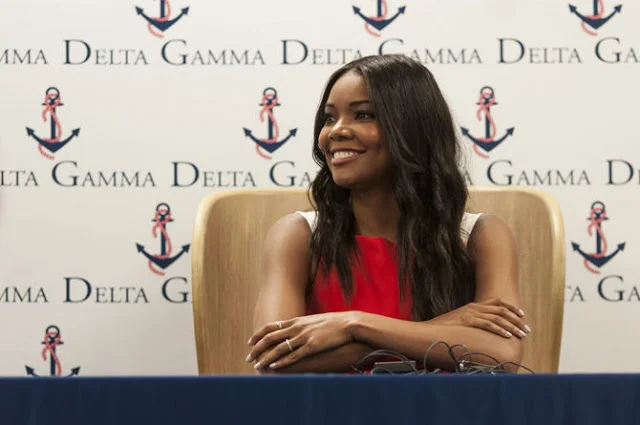 Actress Gabrielle Union during the Delta Gamma Lectureship in Values & Ethics at Louisiana State University Press Conference (LSUNOW photo)