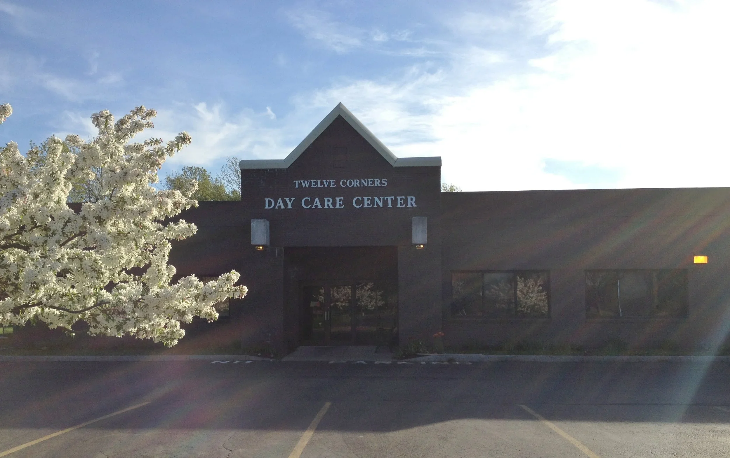 Front entrance of Twelve Corners Day Care Center in Rochester, NY