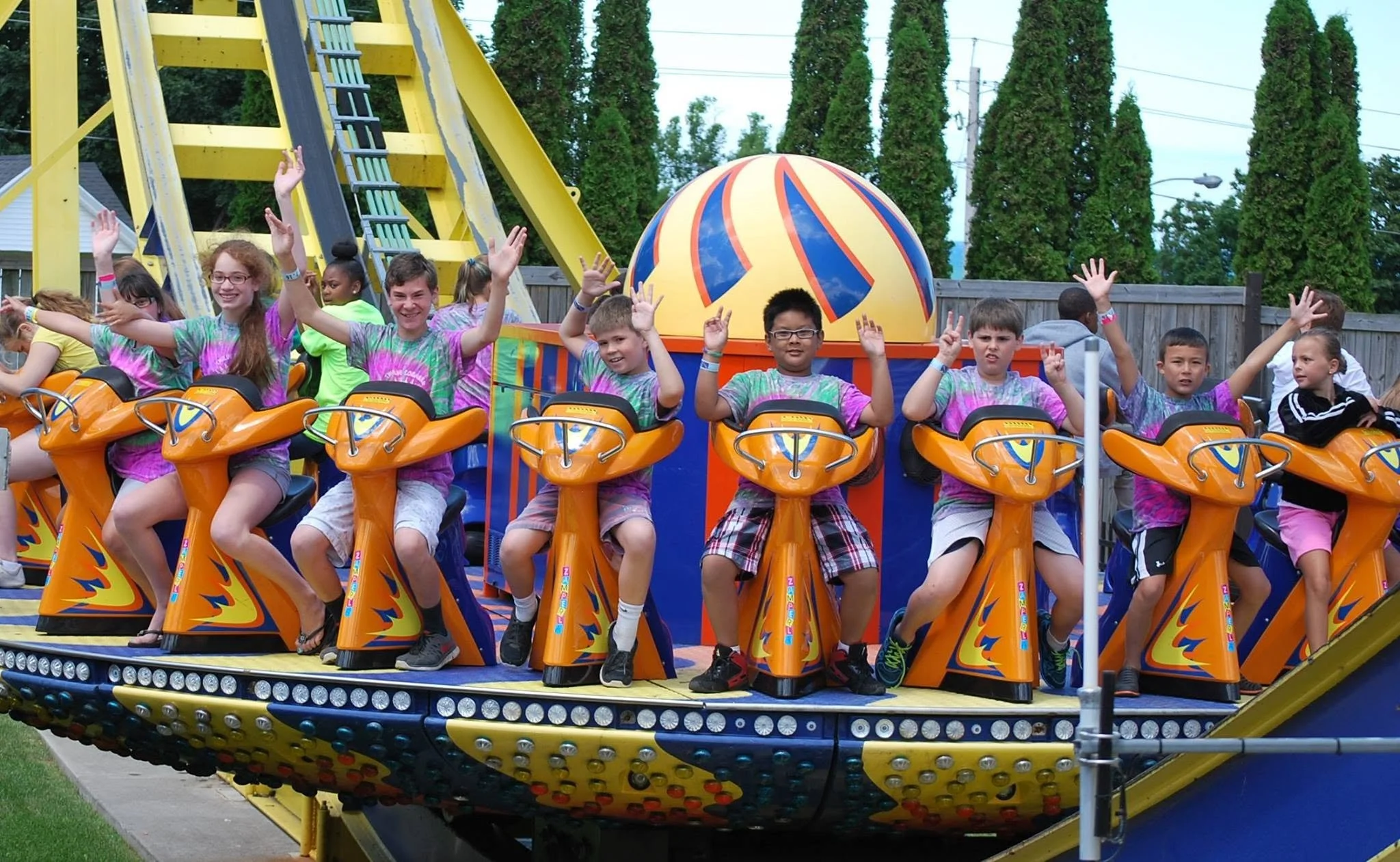 School-age children enjoying a supervised field trip as part of the Twelve Corners summer program.
