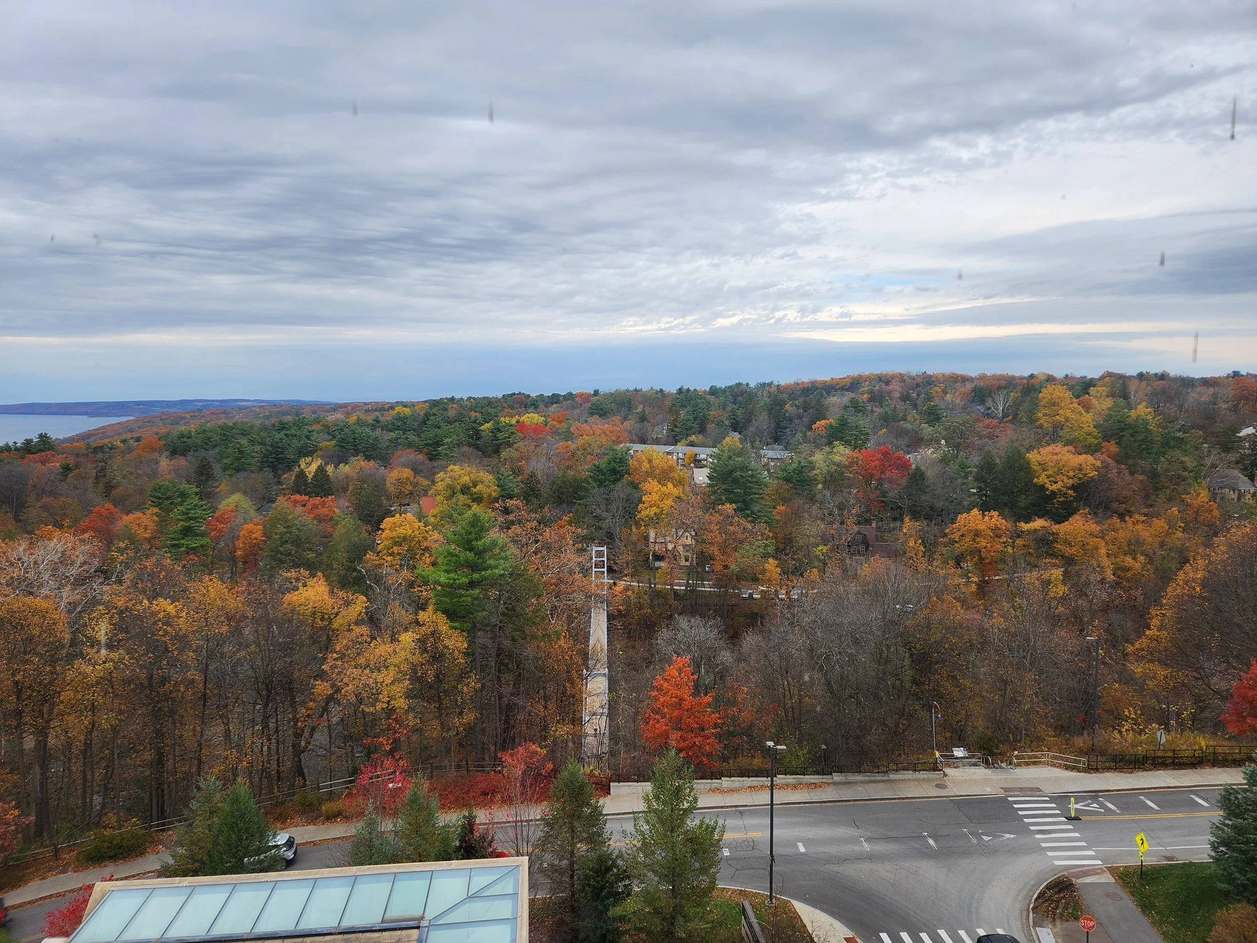   Great views from the top floor of Herbert F. Johnson Museum of Art!  