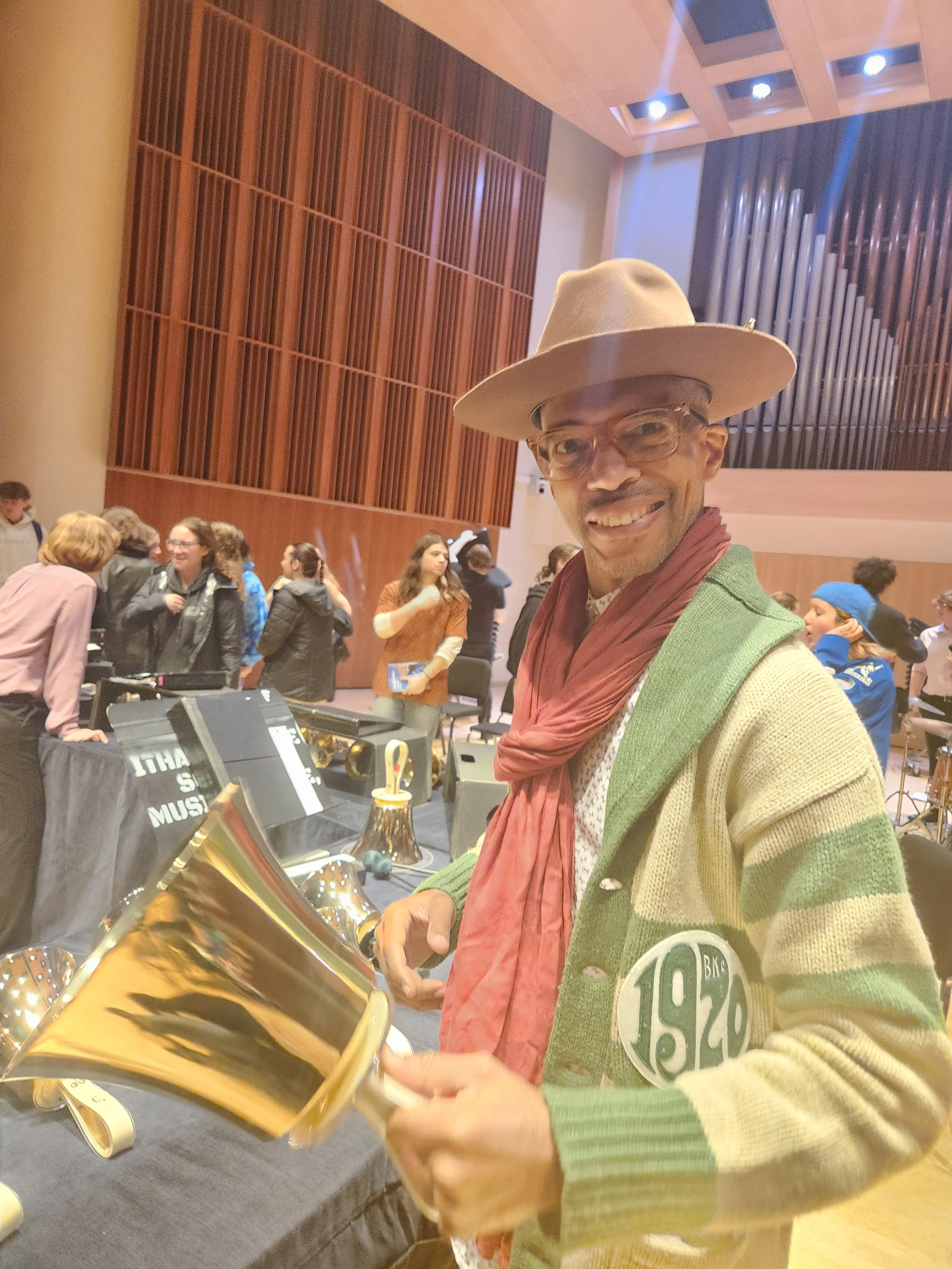   The audience had the opportunity to play Ithaca College’s Music Department instruments! This kind of experience is a powerful way for an audience to connect with music on a deeper, more personal level.👏🏽     Thank you, Ithaca College!  