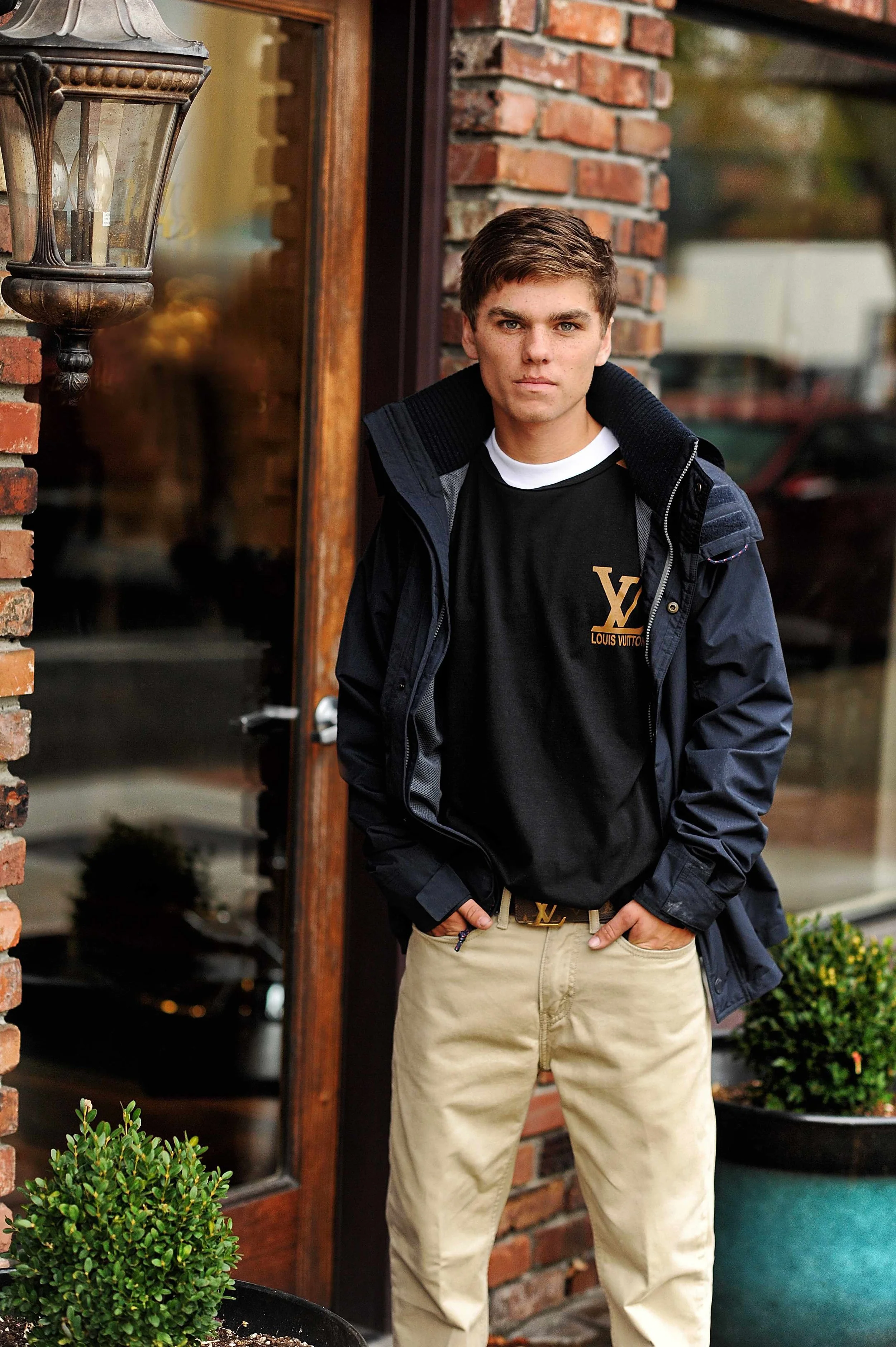 Senior boy wearing Louis Vuitton