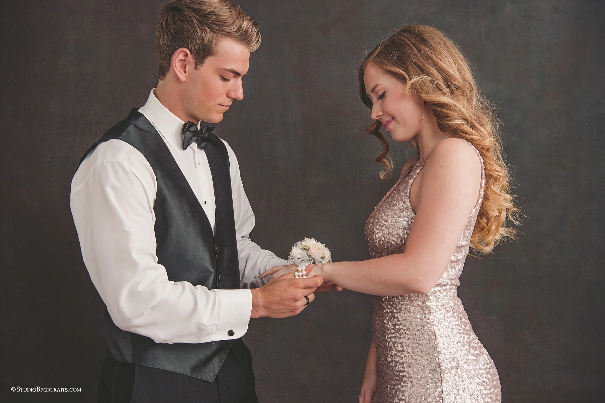 Studio B Portraits_Vanity Fair inspired senior pictures in formal gown and tux_0091.jpg